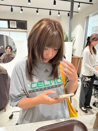 ミディアム ボブ/レイヤー /河内温太のヘアスタイル