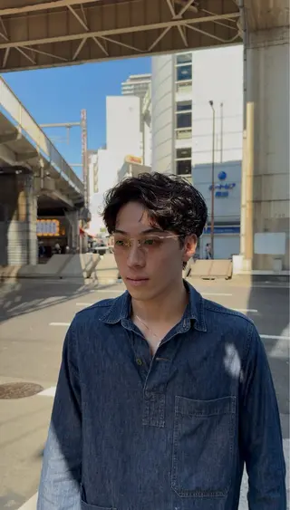 ショート パーマ メンズ 梅田茶屋町 メンズカット関田拳のヘアスタイル