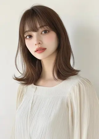 ミディアム 【レイヤー特化】 ミディアム/深川諒のヘアスタイル