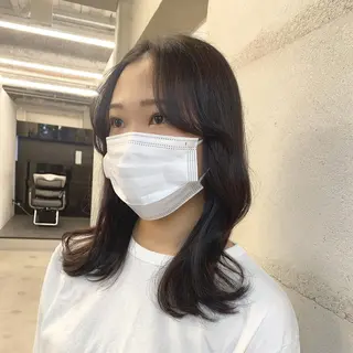 ミディアム カラー 透明感カラー✂︎ /縮毛矯正/YUKAのヘアスタイル