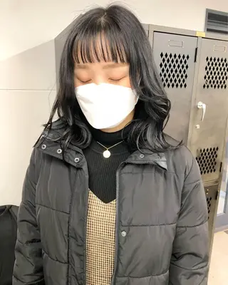 ミディアム カラー 樫原裕二/似合わせ カット/透明感カラーのヘアスタイル