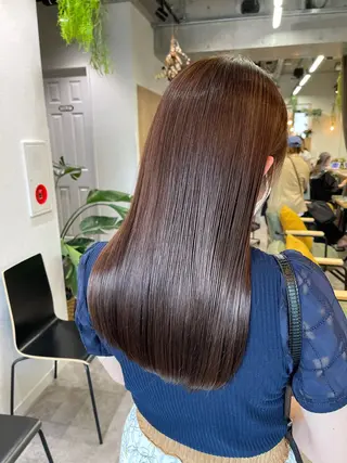 ロング カラー うる艶カラー 顔周りカット♡ikuのヘアスタイル