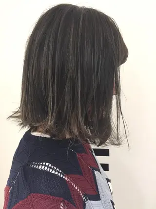 ミディアム カラー ✂️小顔カット✂️ 山本有紀のヘアスタイル