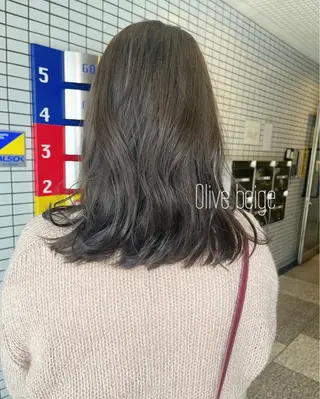 セミロング カラー ヘアアレンジ 🌷ボブ/髪質改善 ストレートのヘアスタイル