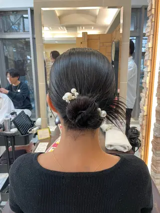 セミロング ヘアアレンジ 垢抜け透明感カラー 🌻篠崎梓🌻のヘアスタイル