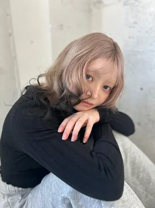 セミロング カラー ハイトーン/エクステ /🎀YUINA🎀のヘアスタイル