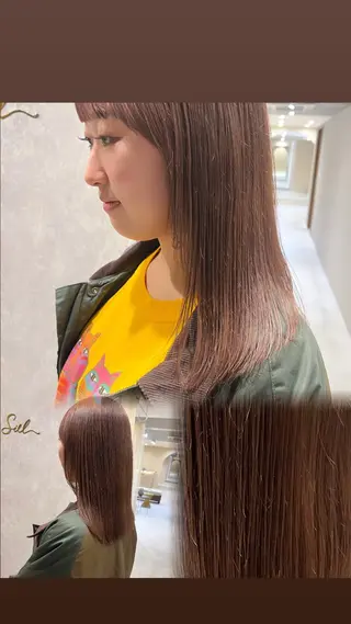 セミロング 🫧ツヤ髪個室美容室 安食茉莉🫧のヘアスタイル
