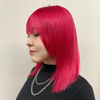 ミディアム 横浜カラー/ブリーチ 💭SAKI💫のヘアスタイル