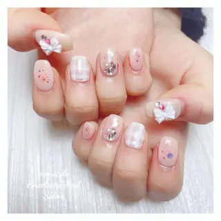 ミディアム ネイル 🐾enen style 🐾のネイルデザイン