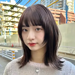 ミディアム 髪質改善🪄 イルミナカラー岩谷のヘアスタイル