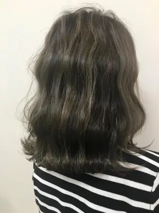 ミディアム カラー パーマ ヘアアレンジ メンズ キッズ ネイル マツエク・マツパ Lien 深井店のヘアスタイル