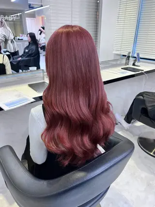 セミロング カラー ヘアアレンジ 💕上野美容師☁ ブリーチ💖サワのヘアスタイル