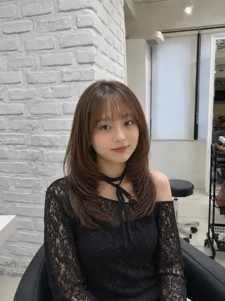 セミロング レイヤー／巻ける 縮毛矯正💫あやののヘアスタイル