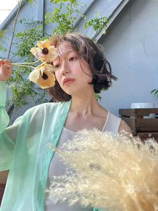 ショート カラー 横浜/ブリーチ/ レイヤー/RINのヘアスタイル