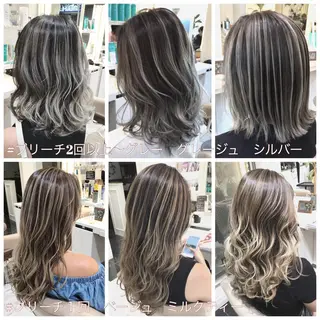 セミロング カラー 山崎俊輔/髪質改善 /バレイヤージュのヘアスタイル