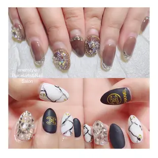 ミディアム ネイル 🐾enen style 🐾のネイルデザイン