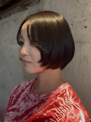 ショート デザイン/ショート 酸性ストレート/あいのヘアスタイル