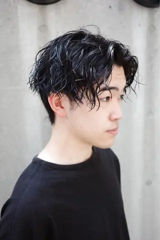 ミディアム パーマ メンズ 浅岡 昭汰のヘアスタイル