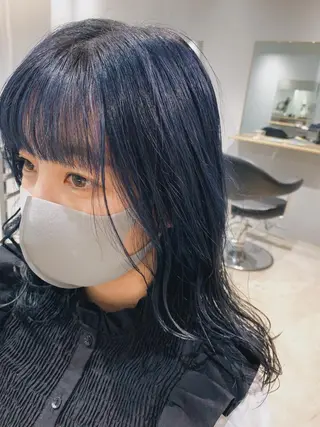 セミロング カラー ヘアアレンジ ボブパーマコテ巻き風 パーマNo1深江秀平のヘアスタイル