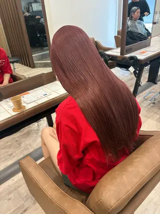 カラー まろみ暖色×ボブ ×chia🕯のヘアスタイル