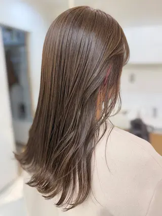 セミロング カラー ✨オール年代🆗 🤍ウチダアユコのヘアスタイル