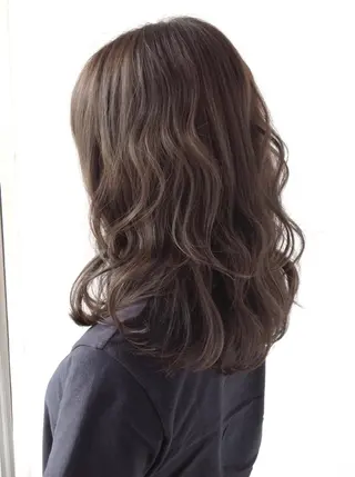 セミロング カラー 髪質改善縮毛矯正 美容師✂️山崎竜二のヘアスタイル