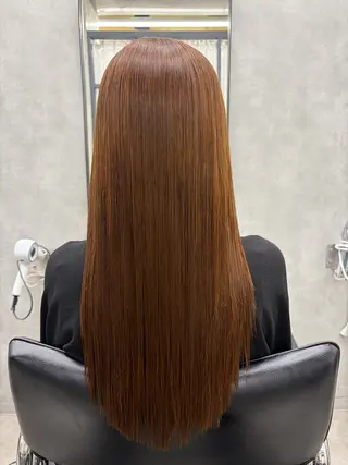 ロング カラー 梅雨対策すぐ巻ける ☔️縮毛矯正勝倉　麗のヘアスタイル
