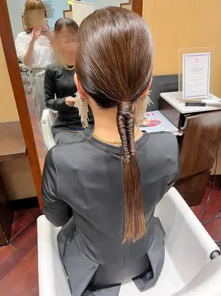 ロング 梅田茶屋町ヘッドスパ ＆艶カラー　りほのヘアスタイル