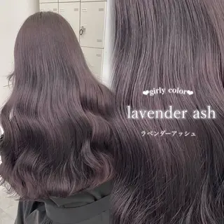 ミディアム カラー ヘアアレンジ 🤍淡色ピンク&ラベ ンダーYUKI🤍のヘアスタイル