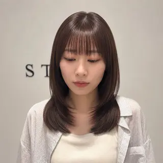 ミディアム 艶カラー/アレンジ 💟すなおのヘアスタイル