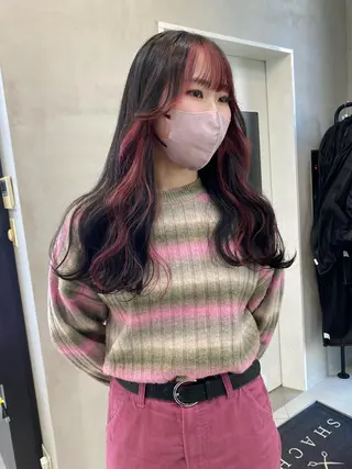 ロング カラー ヘアアレンジ SHACHU ayamiのヘアスタイル