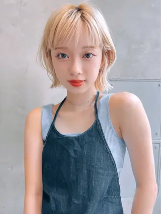 ショート カラー ✨🩷似合わせ🩷✨ ブリーチ🫰🏾前川のヘアスタイル