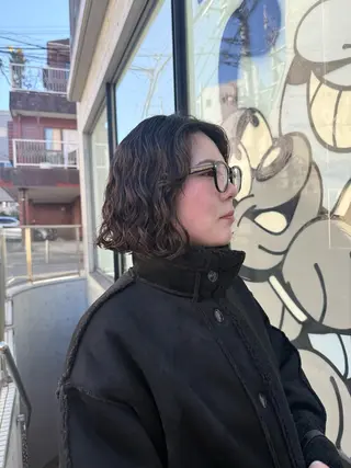 ミディアム 🌿朝5分でお洒落 パーマスタイル🌿のヘアスタイル