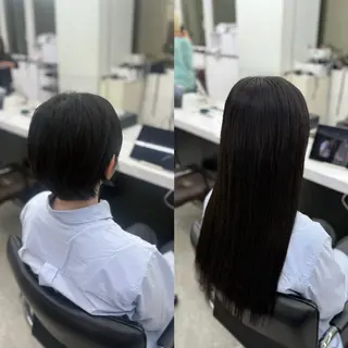 ロング MOMOKA🍑プル エクステ・ハイトーンのヘアスタイル