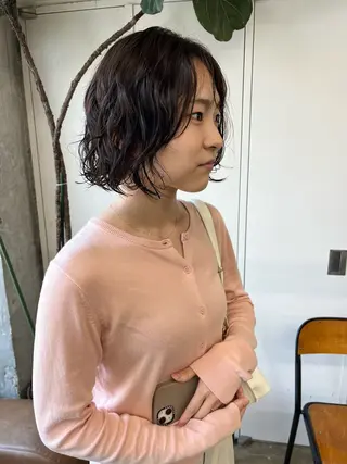 ミディアム カラー パーマ 小木曽智美 /ボブ/ショートのヘアスタイル