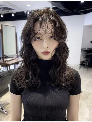 セミロング パーマ特化✨/肥後 有紗のヘアスタイル