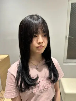 ミディアム 巻ける髪質改善🫧ハ イライト/永田汰伊智のヘアスタイル
