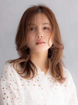 ロング カラー ブリーチ/暖色カラー 宮城陽日のヘアスタイル