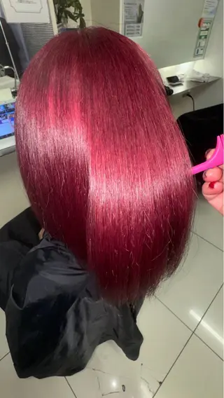 ミディアム 🍓暖色艶髪カラー 桝崎🎀ིྀのヘアスタイル