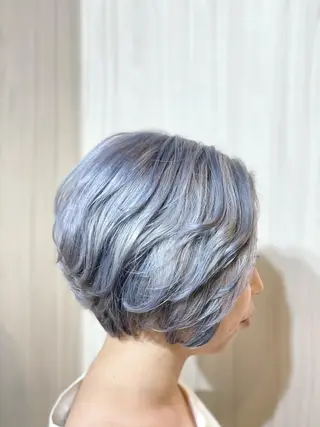 ミディアム カラー ヘアアレンジ メンズ ✨錦糸町ブリーチ/ ホワイトカラー皇気✨のヘアスタイル