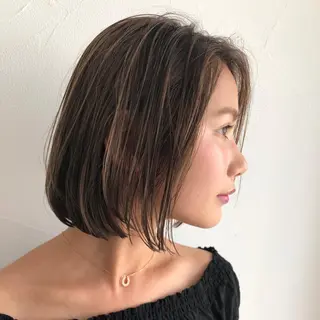 ショート カラー 似合わせ/レイヤー /ボブ/新谷のヘアスタイル