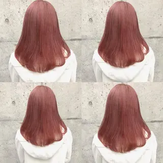 ミディアム カラー 韓国レイヤーカット/ 儚げカラーチナツのヘアスタイル