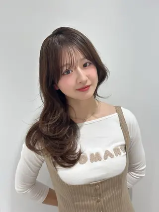 ミディアム カラー 🤍YUKI 韓国 艶髪 🤍のヘアスタイル