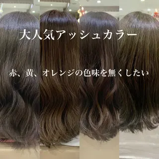 セミロング カラー パーマ ヘアアレンジ メンズ キッズ ネイル マツエク・マツパ アイブロウ 《褒められる》 透明感カラー/小嶋のヘアスタイル