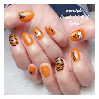 ミディアム ネイル 🐾enen style 🐾のネイルデザイン