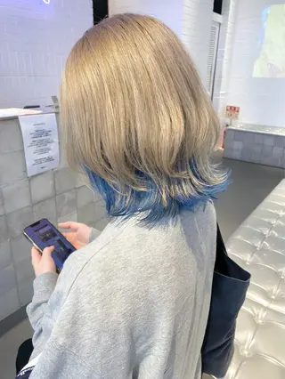 ミディアム カラー ヘアアレンジ 💟ケア×ハイトーン 💟/ミオのヘアスタイル