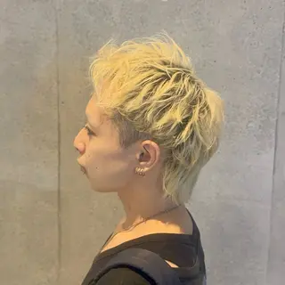カラー メンズ アニメデザイン美容師 ブリーチカラー/僚汰のヘアスタイル