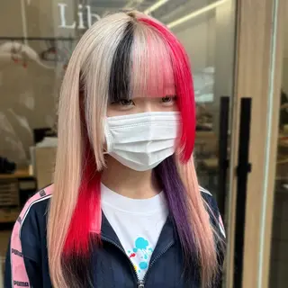 ロング カラー のぐち ゆうき/ ブリーチ デザインのヘアスタイル
