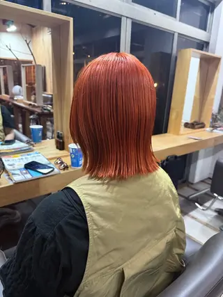 ミディアム カラー 大村 日向子のヘアスタイル