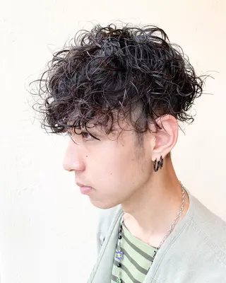 パーマ メンズ 清光 泰之のヘアスタイル